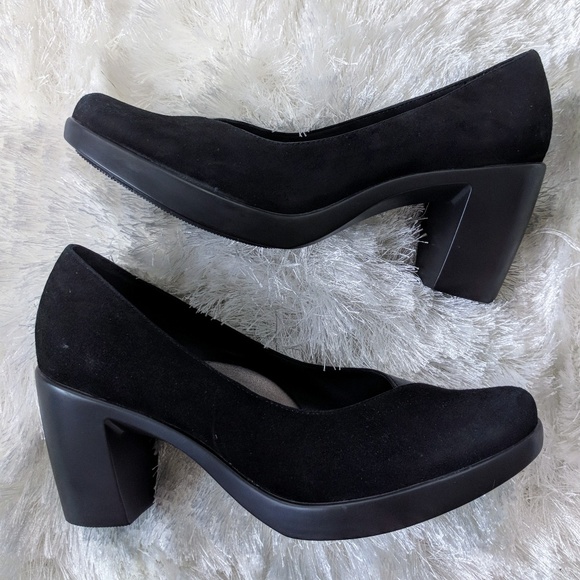 Dansko Shoes - Dansko Leather & Suede Block Heel Pumps